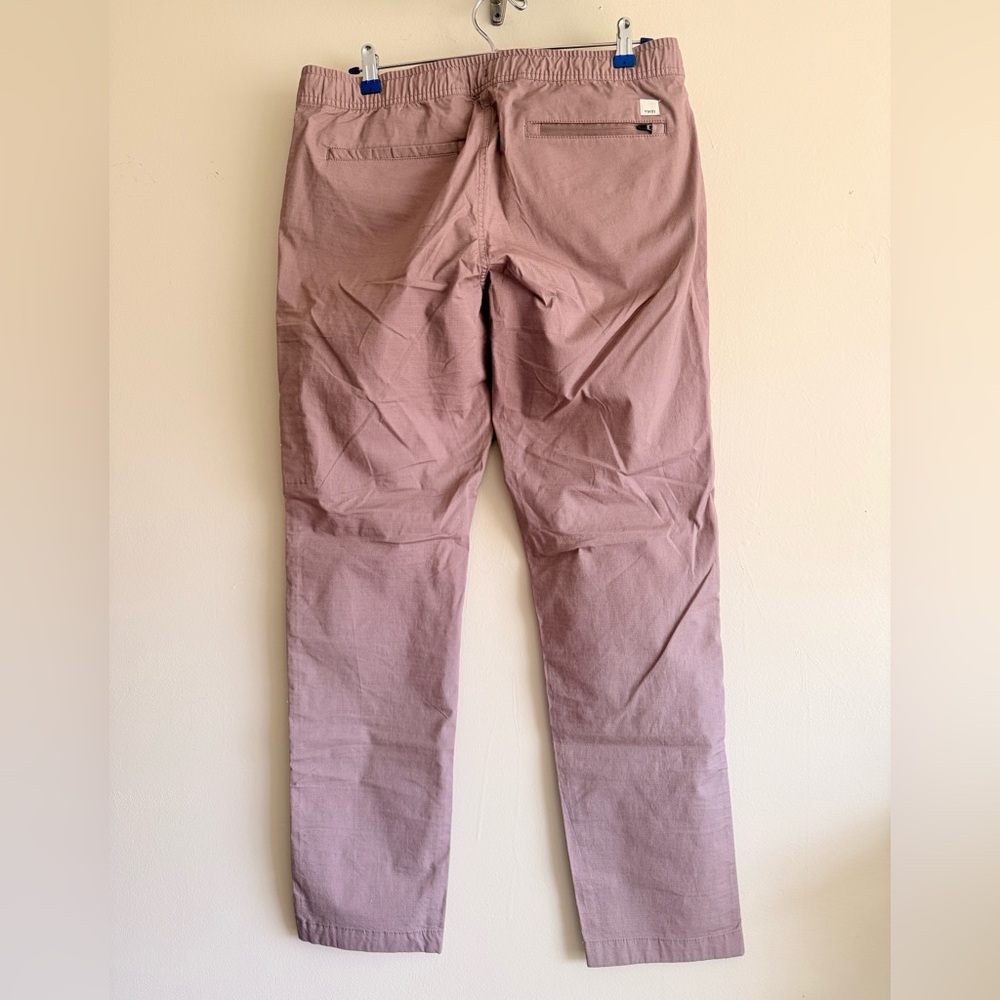 Vuori Women's hiking drawstring pull on organic cotton Pants - Mauve size‎ large - Picture 3 of 15